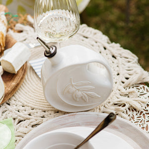 Luna Olive Oil Bottle in White