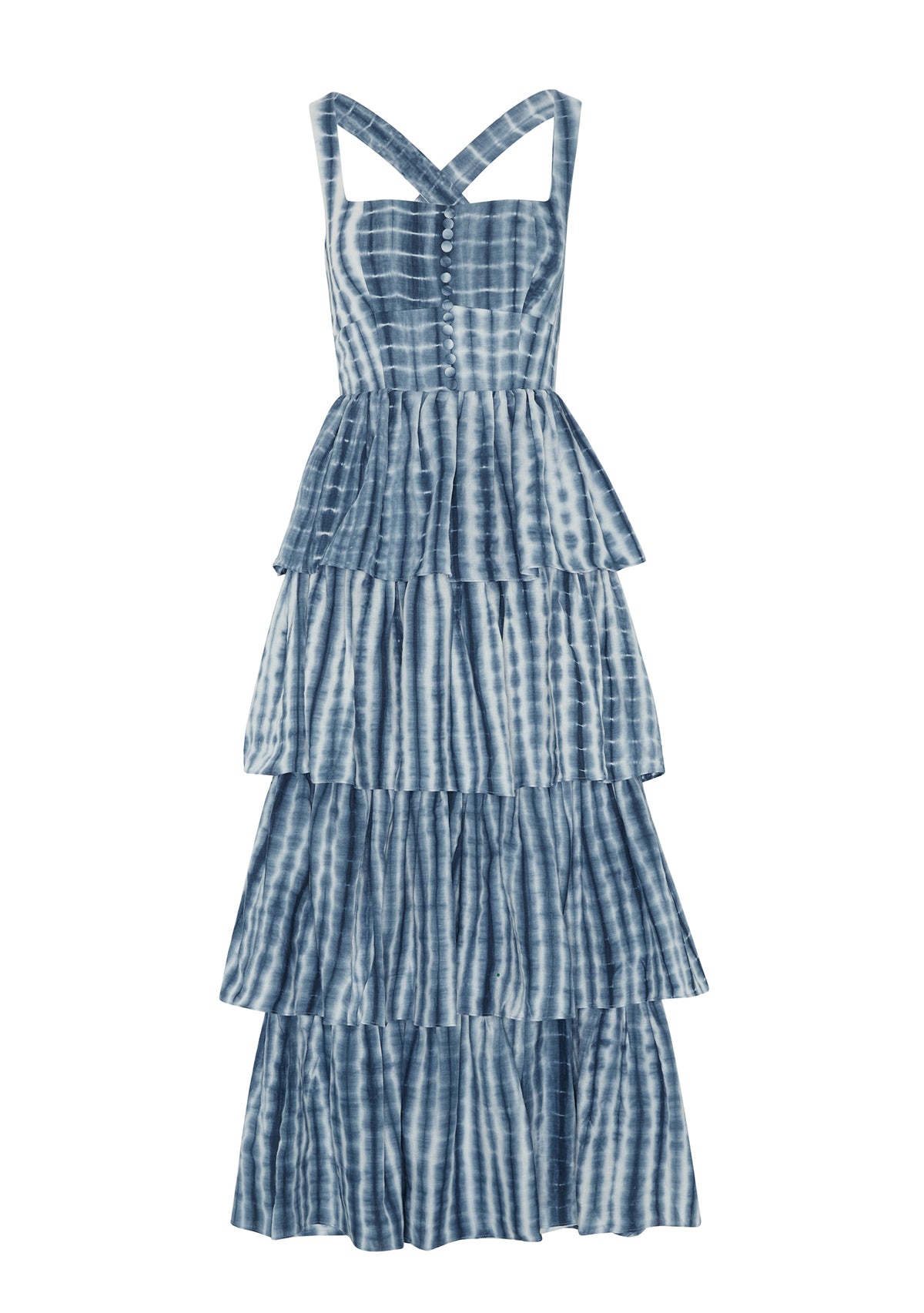 Iman Dress in Shibori Blue