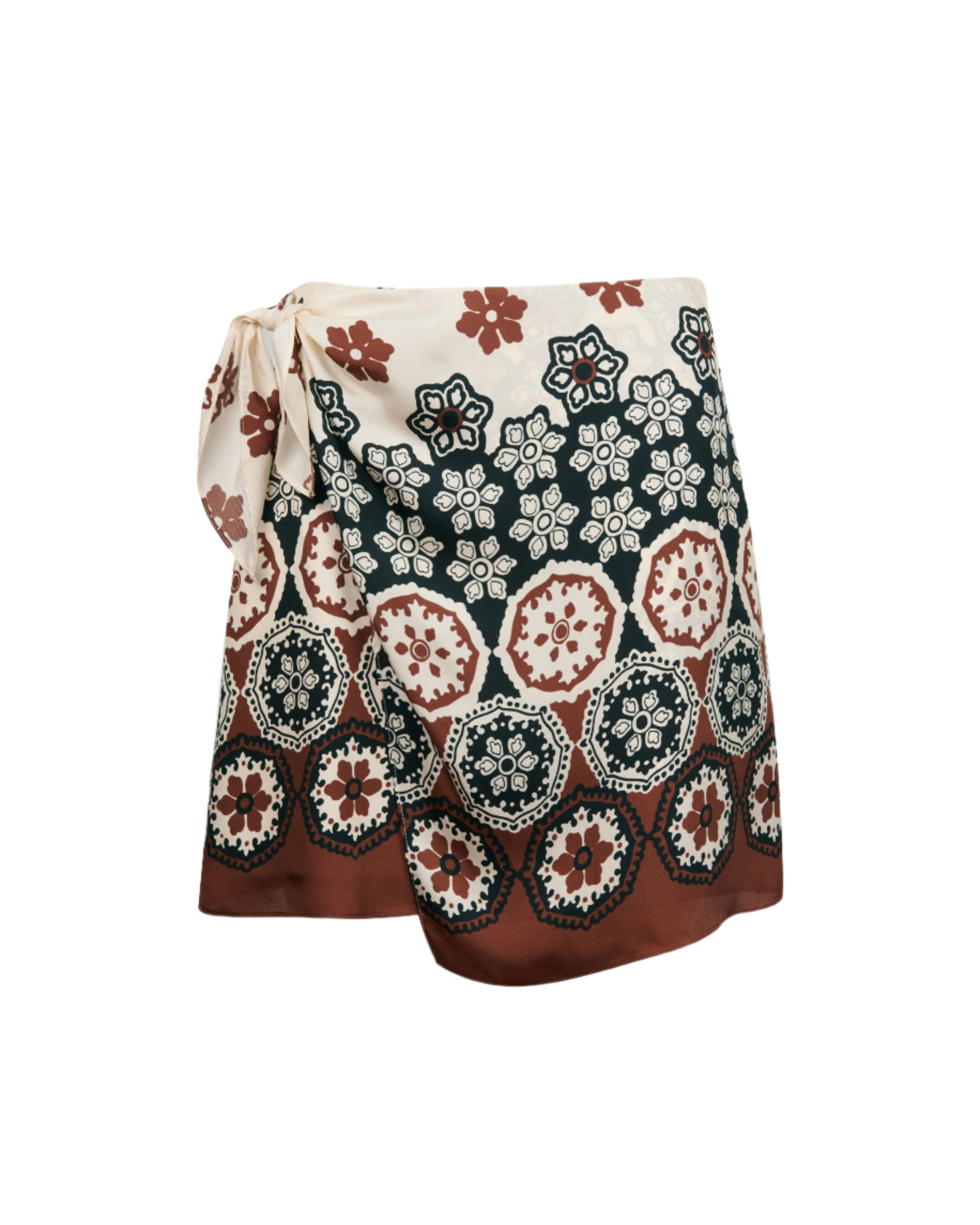 Lydia Skirt in Cream & Deep Clay