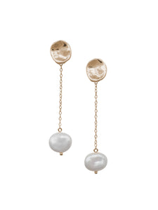 Lyla Earrings in Gold-White