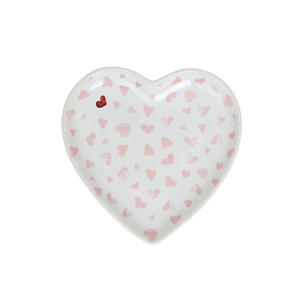Love You More 7" Heart Tray in Pink