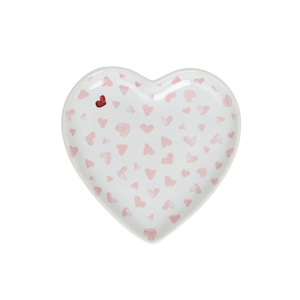 Love You More 7" Heart Tray in Pink