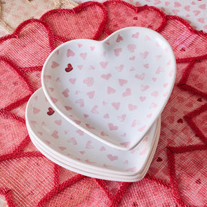 Love You More 7" Heart Tray in Pink