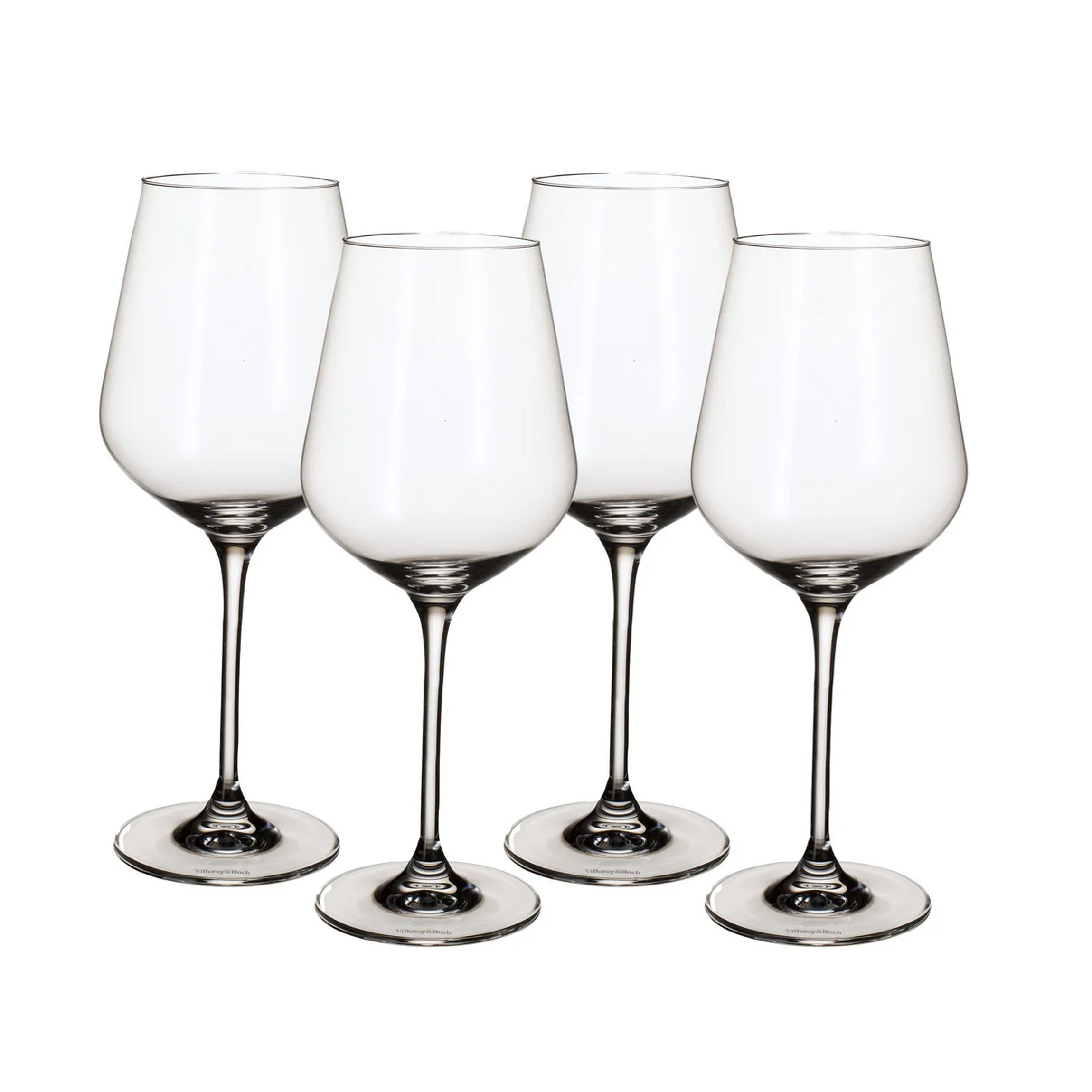 La Divina Burgundy in Clear, Set of 4