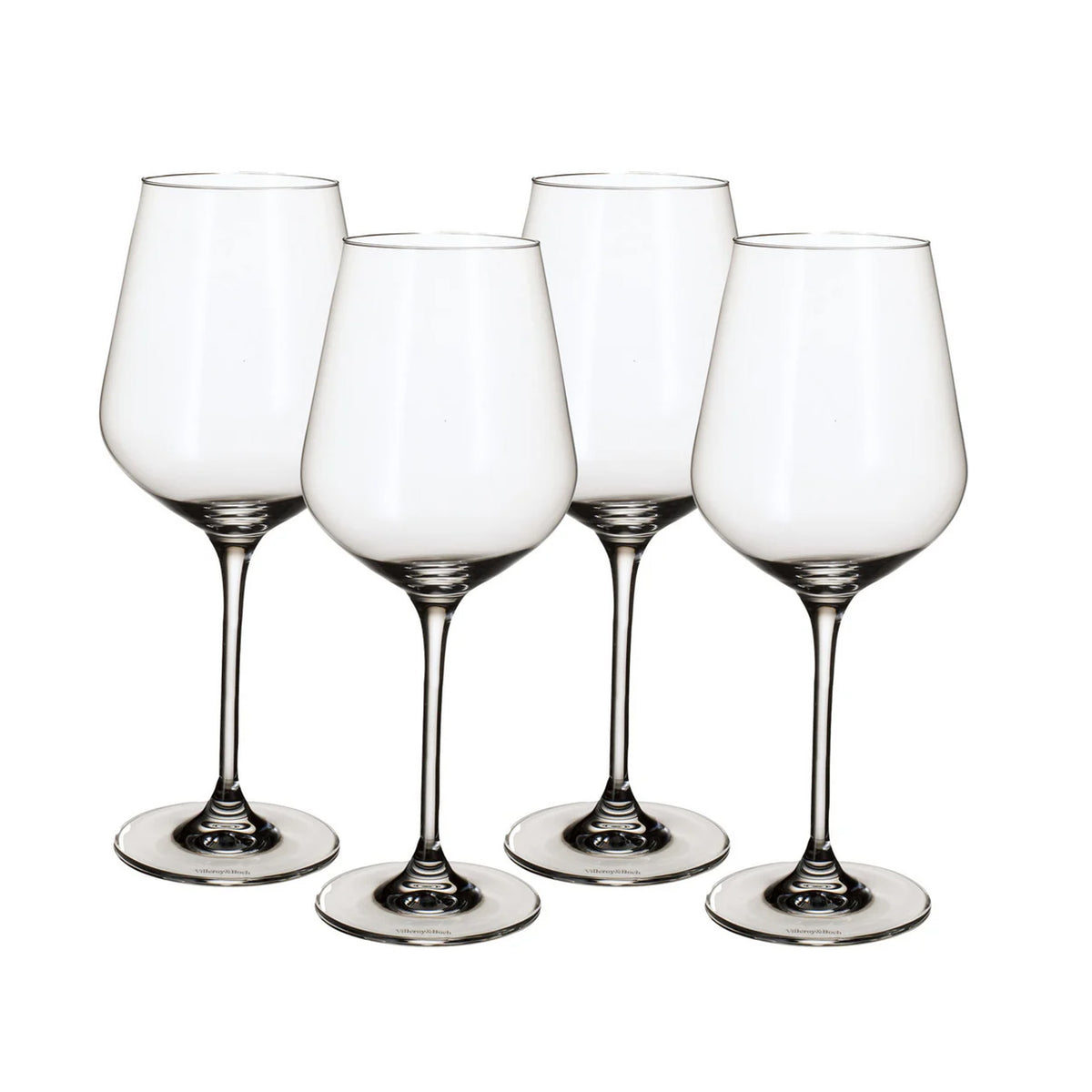 La Divina Burgundy in Clear, Set of 4