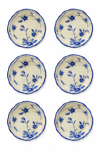 Blue Flowers Cereal Bowl, Set of 6