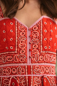 Lacey Dress in Aces Wild Red