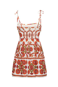 Laia Mini Dress in Mod Floral Ivory