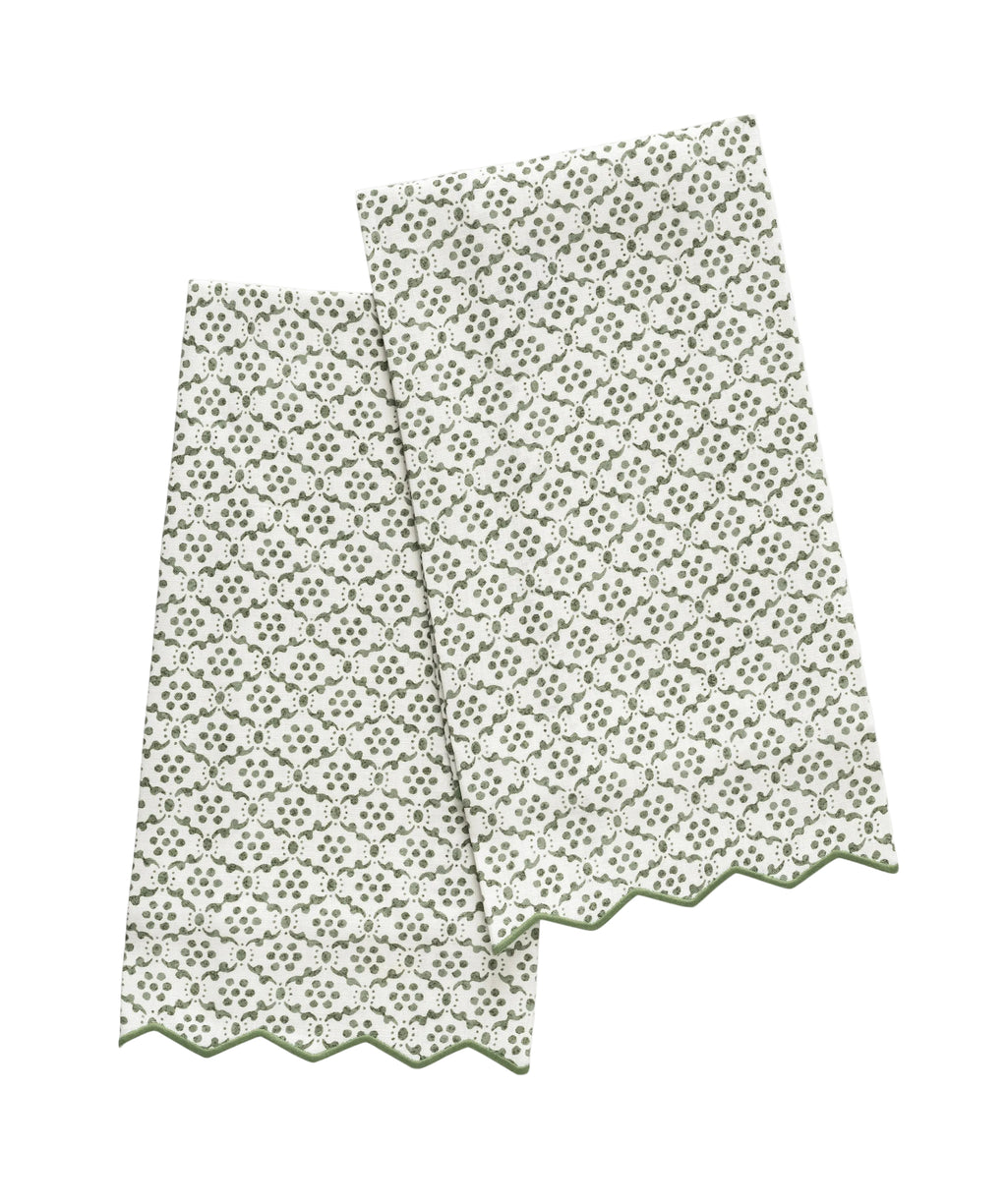 Laksha Guest Towel - Set of 2 in Clover