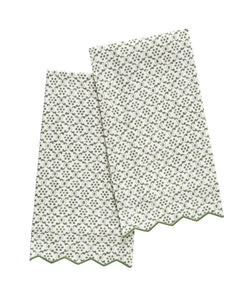 Laksha Guest Towel - Set of 2 in Clover