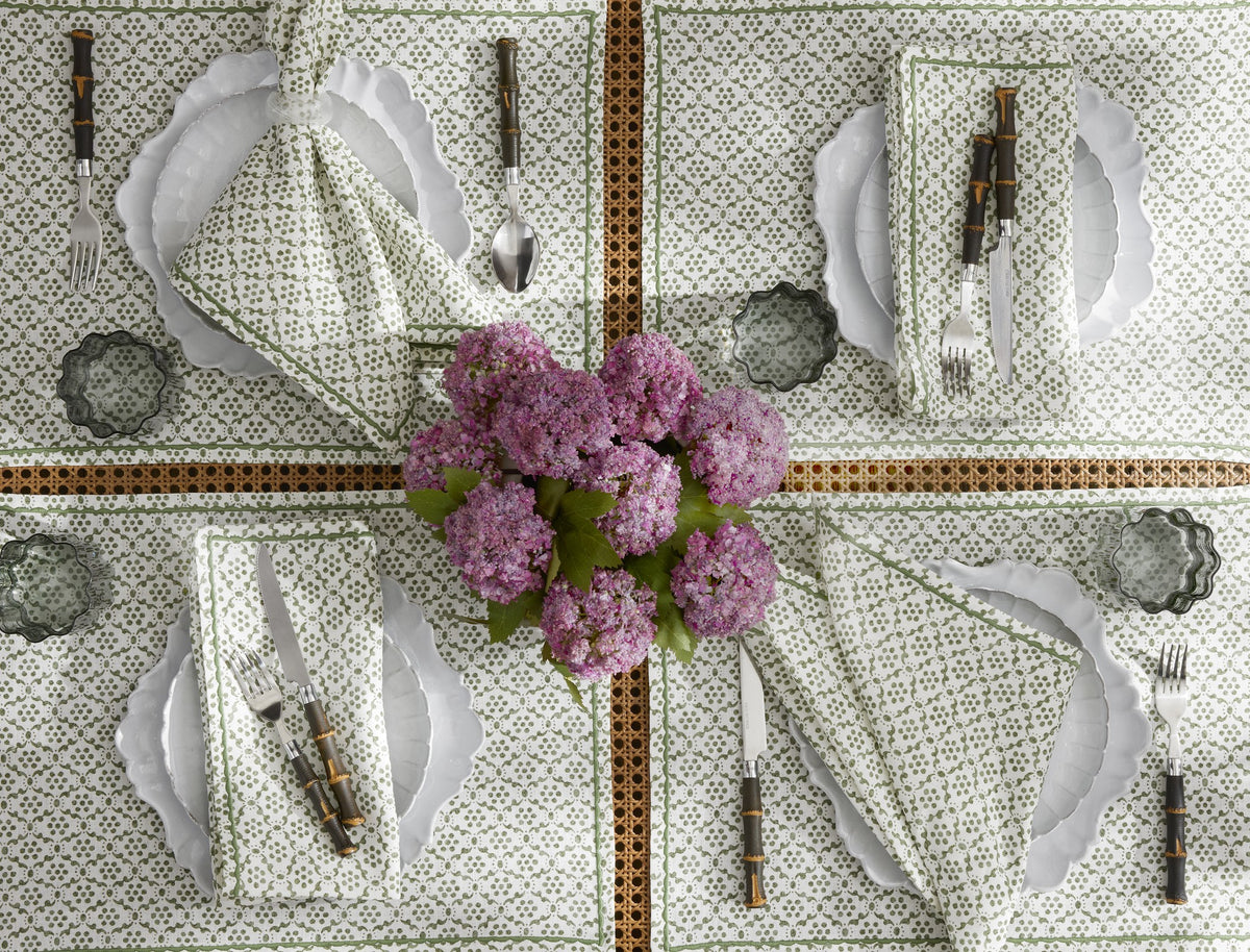 Laksha tablecloth styled on table