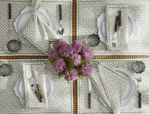Laksha tablecloth styled on table