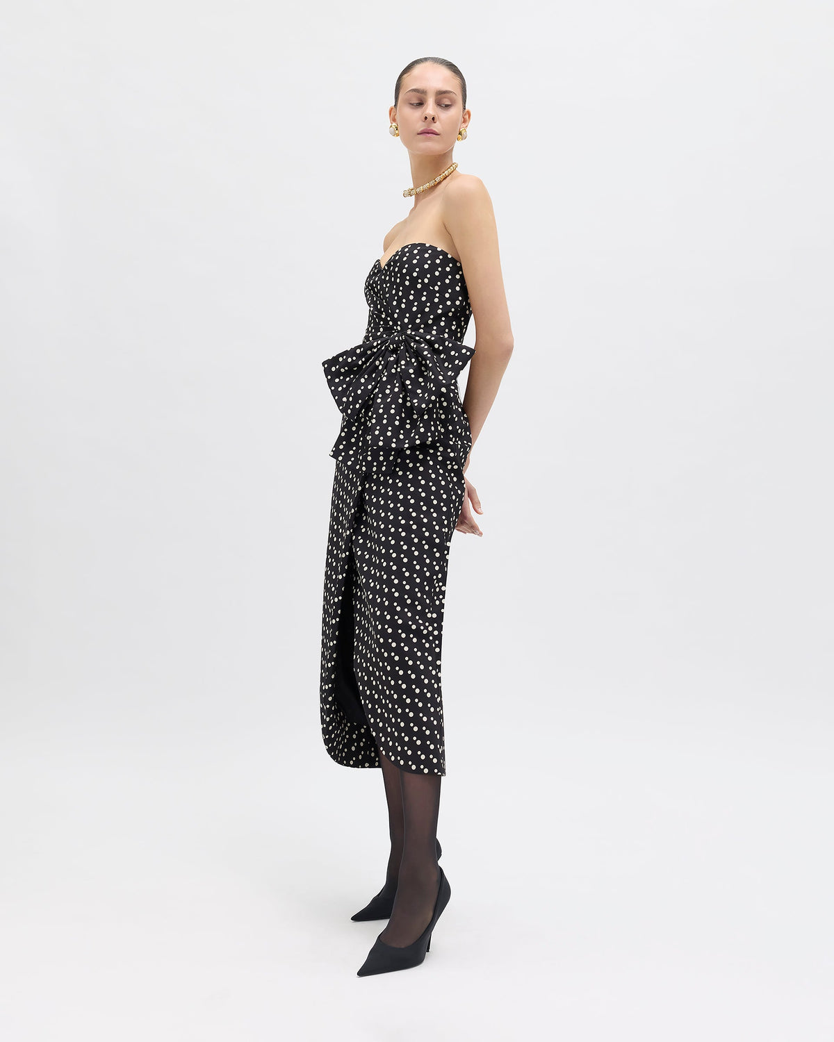 Lala Polka Dot Dress in Noir Multi