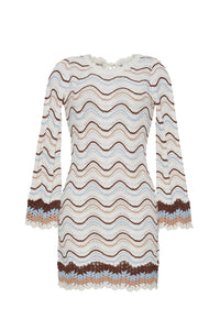 Landon Dress in Ivory Wave Crochet