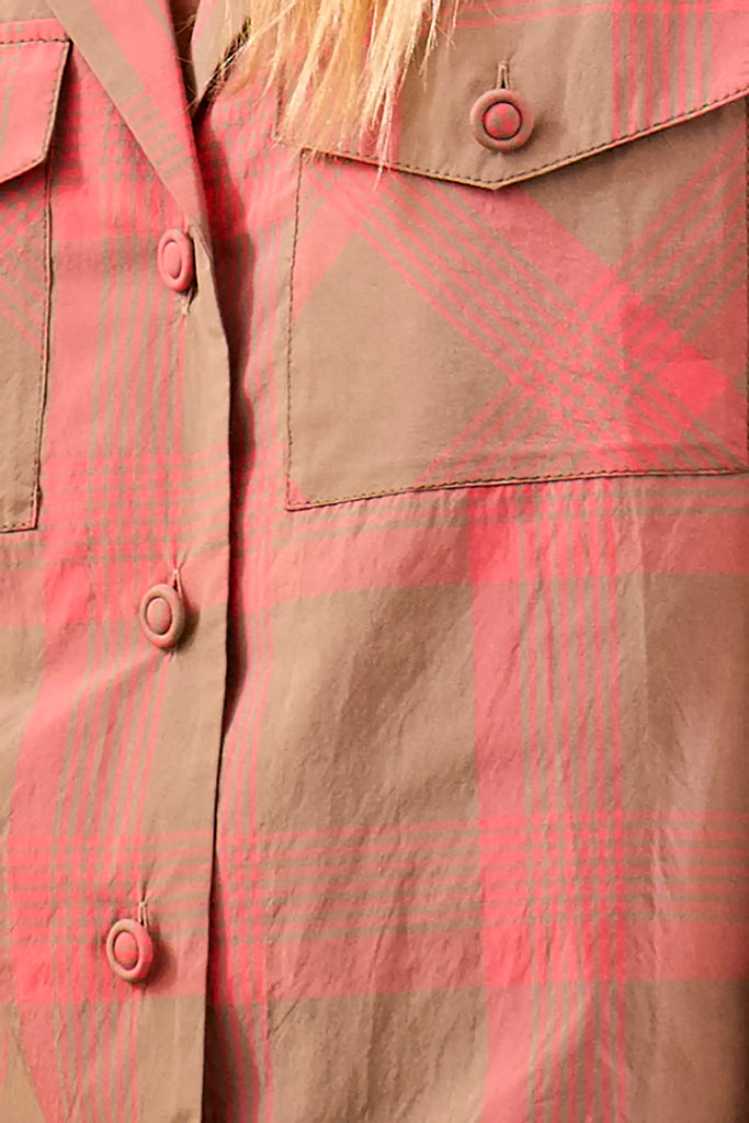 Landon Top in Day Glow Check