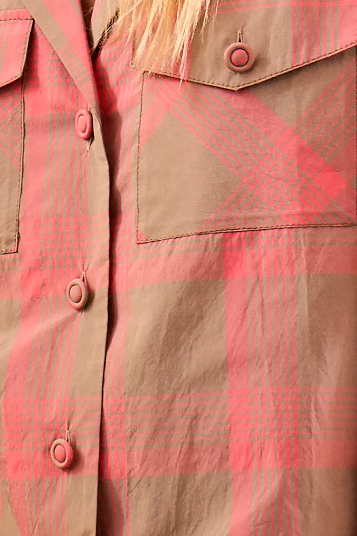 Landon Top in Day Glow Check