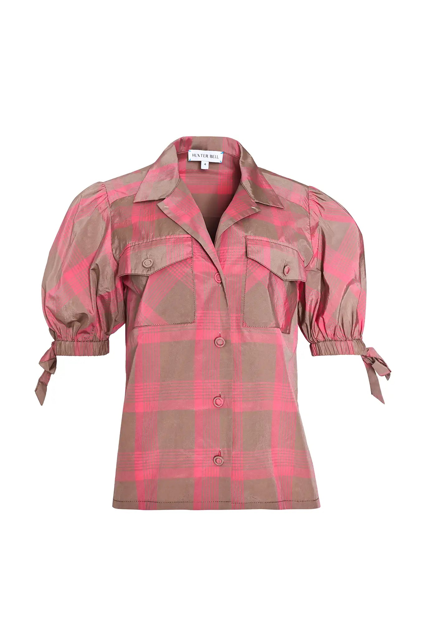 Landon Top in Day Glow Check