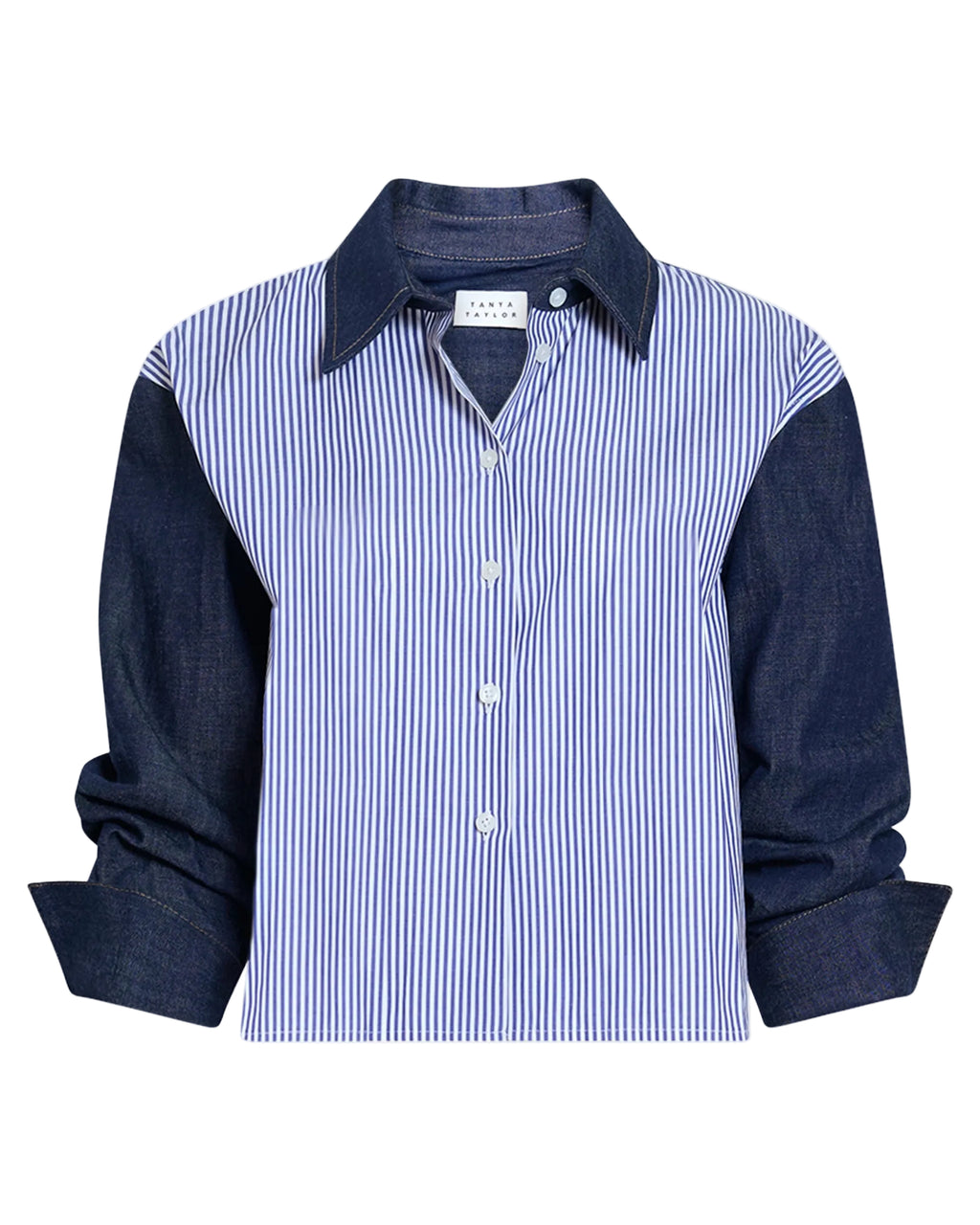 Largaux Top in Blue/Optic White