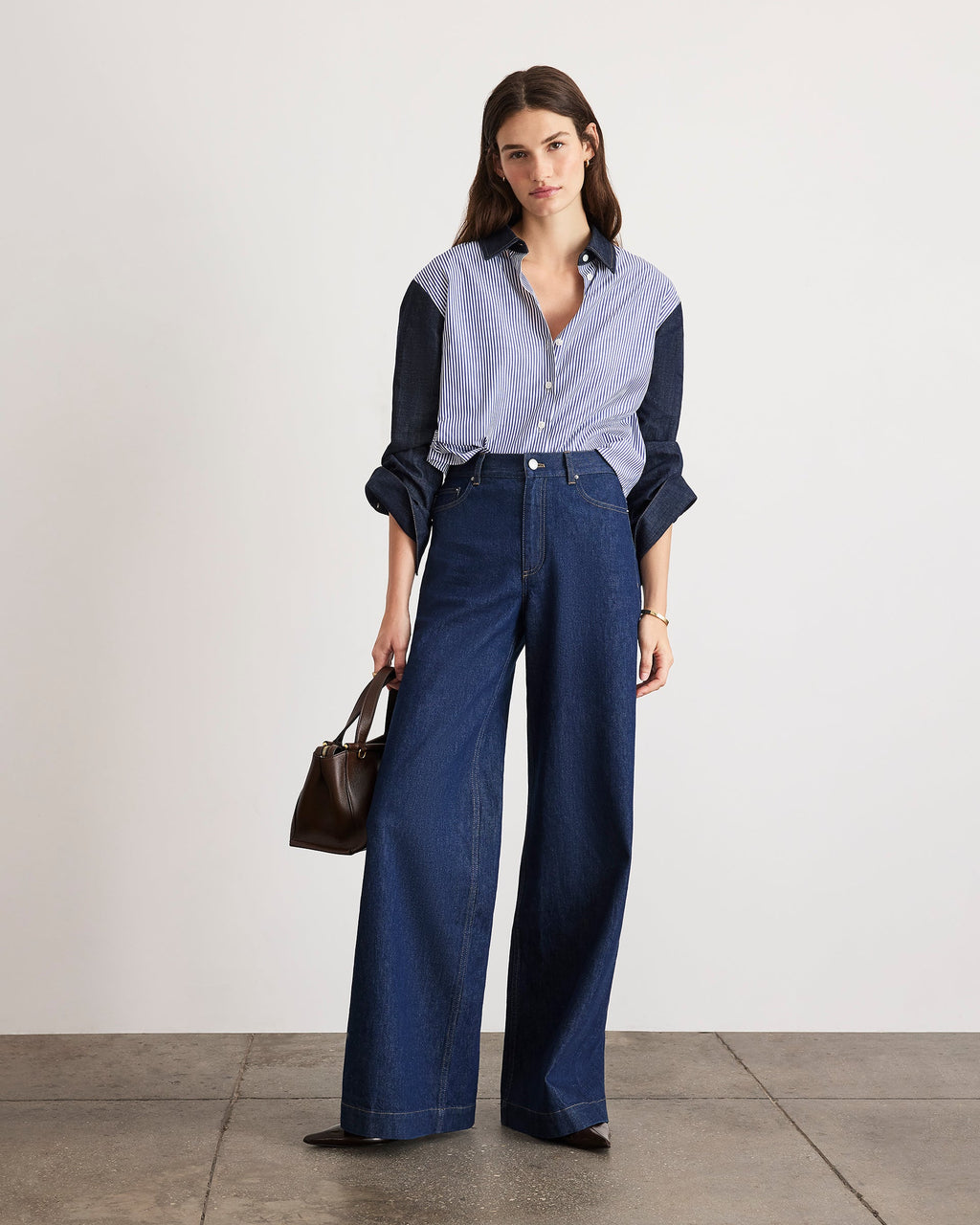 Largaux Top in Blue/Optic White