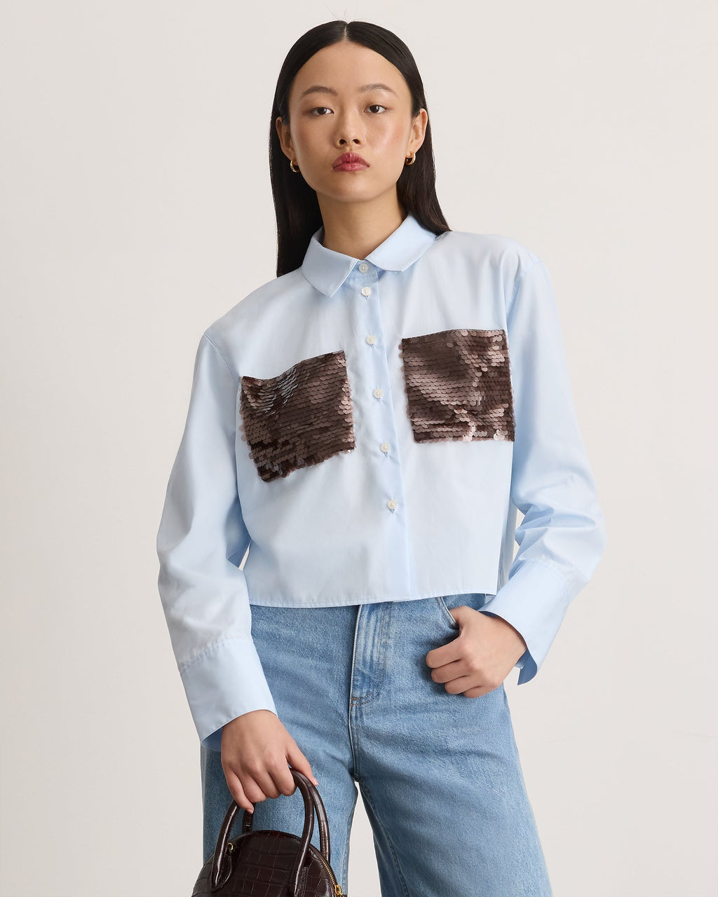 Largaux Top in Oxford Blue