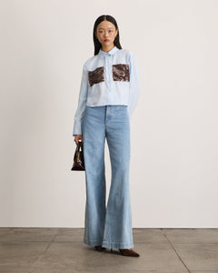 Largaux Top in Oxford Blue