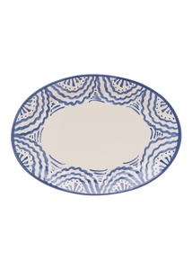 Late Afternoon Large Blue Platter