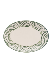 Late Afternoon Large Green Platter