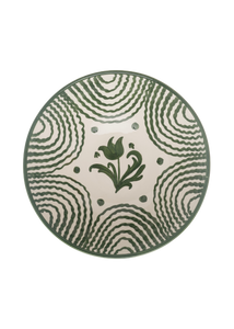 Late Afternoon Large Green Serving Bowl