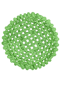Large Apple Green Basketweave Bowl