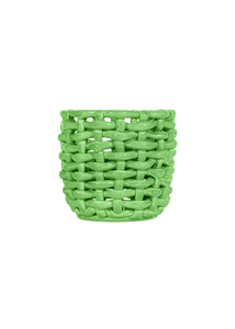 Apple Green Basketweave Planter