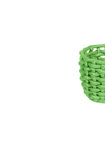 Apple Green Basketweave Planter