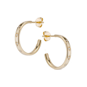 Large Diamond Star Eternity Hoops