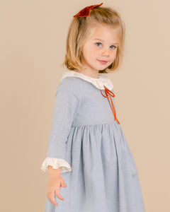 Large Velvet Hairclip in Rust