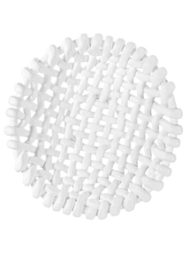 Large White Basketweave Bowl