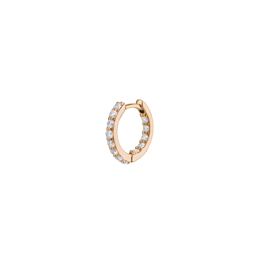 Large Heart Pendant Hoop Earrings
