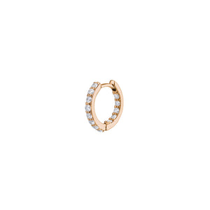 Large Heart Pendant Hoop Earrings