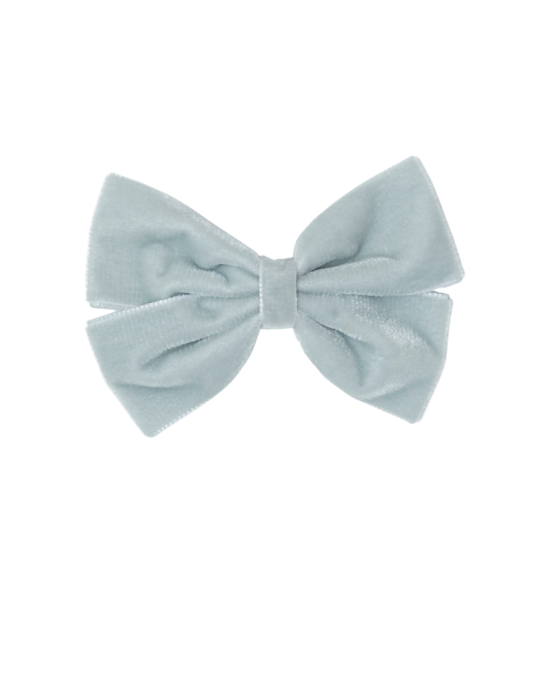 Large Velvet Hairclip in Grey