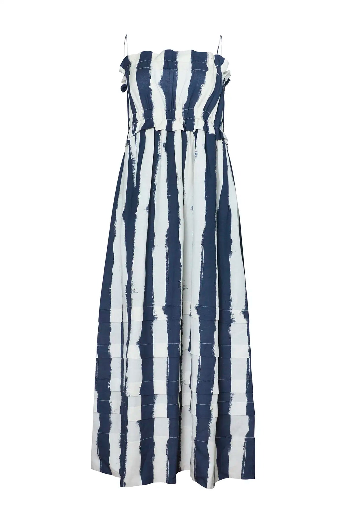 The Larkin Dress in Lighthouse Stripe Navy.