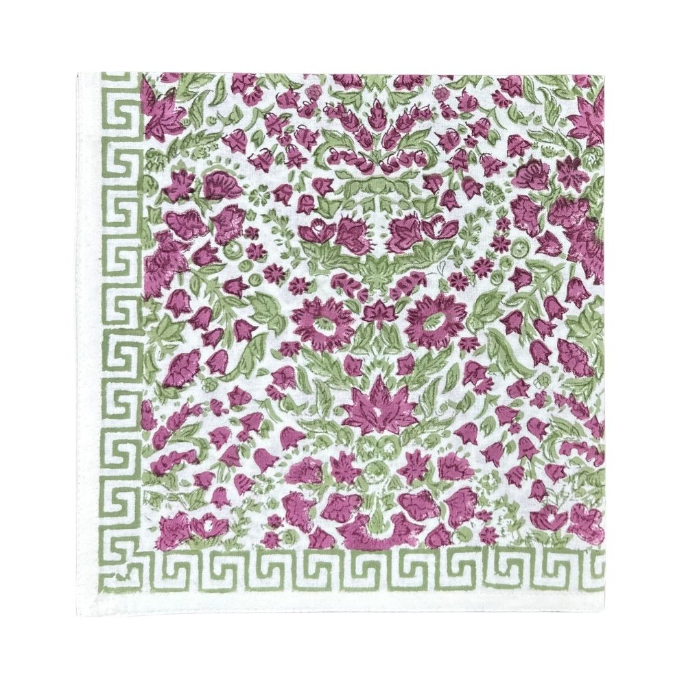 Larkspur & Bramble Napkin in Plum and Sage, Set of 4