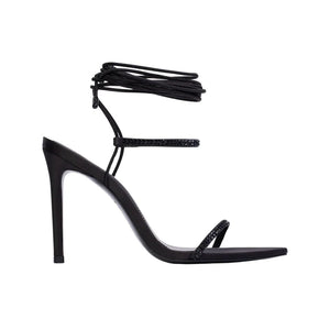 Lauren 100 in Black Satin Embellished