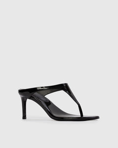 Laurel 65 Mule in Black Patent Leather