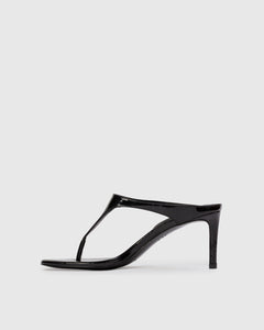 Laurel 65 Mule in Black Patent Leather