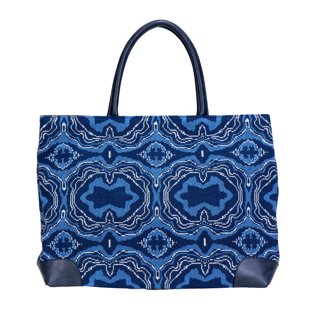 Lazurite Needlepoint Tote