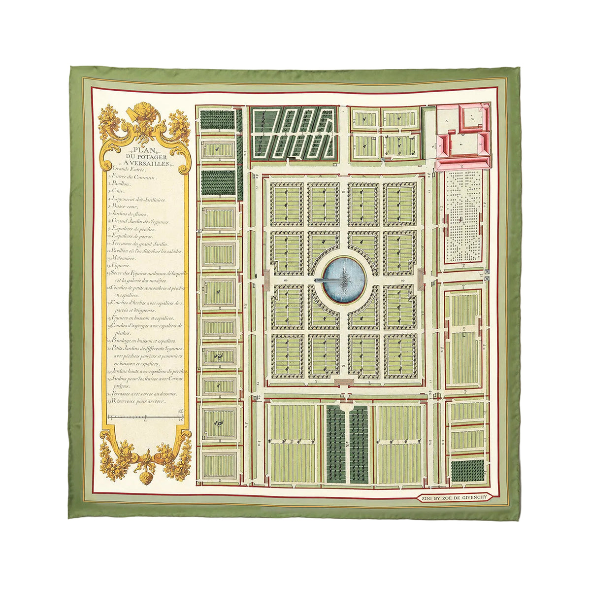 Le Potager du Roi French Roi Silk Scarf
