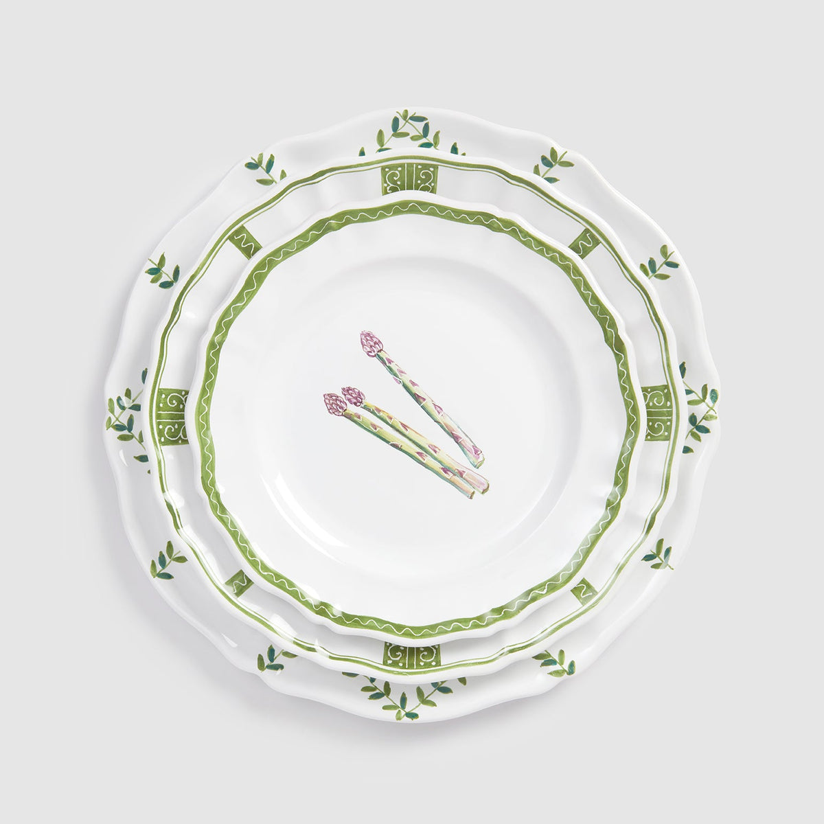 Le Potager du Roi Les Legumes Salad/Dessert Plate in Asparagus