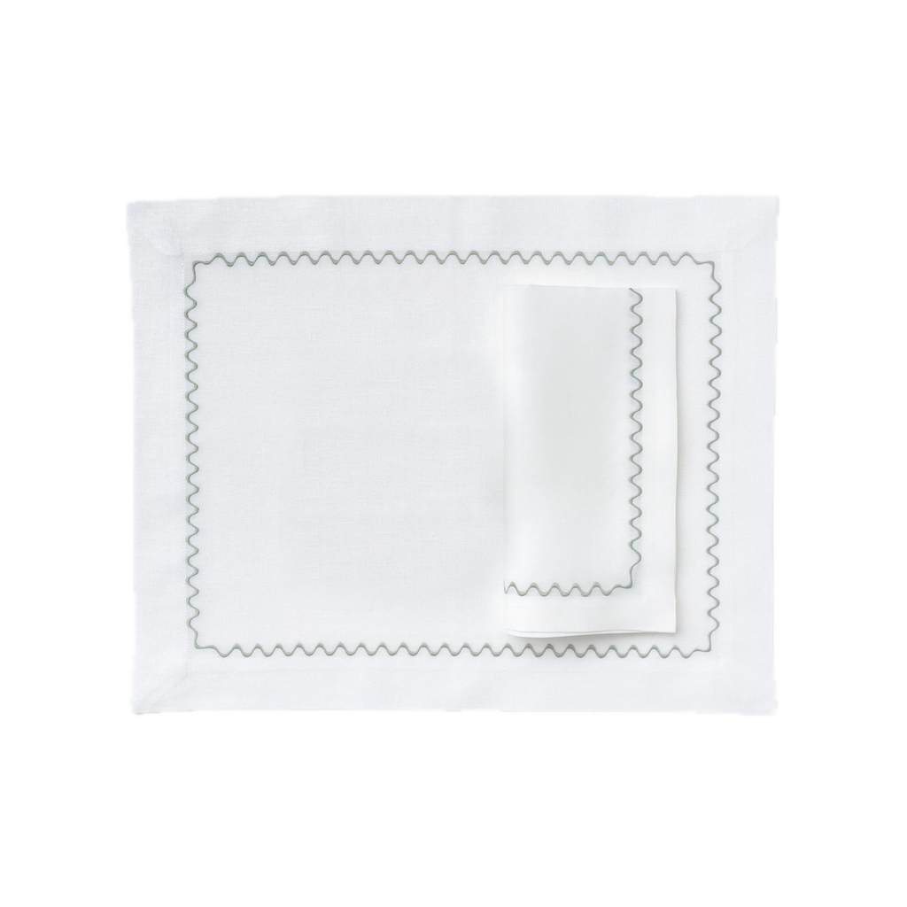 Le Potager du Roi Placemat & Napkin Set in Celadon