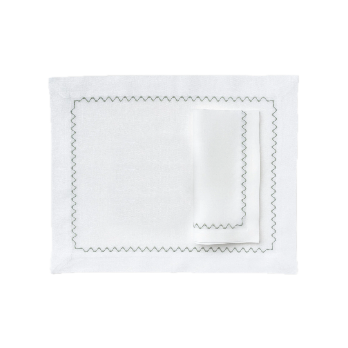 Le Potager du Roi Placemat & Napkin Set in Celadon