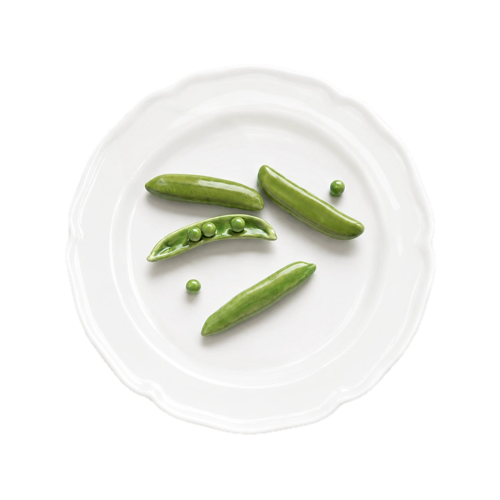 Trompe L’Oeil Decorative Plate in Pea