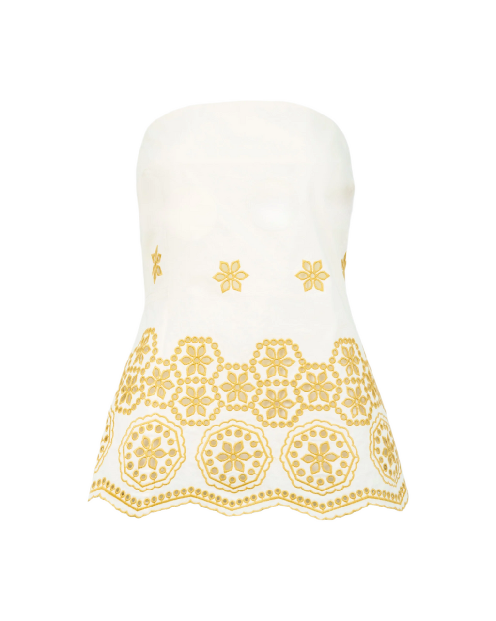 Leah Top in Ivory & Marigold