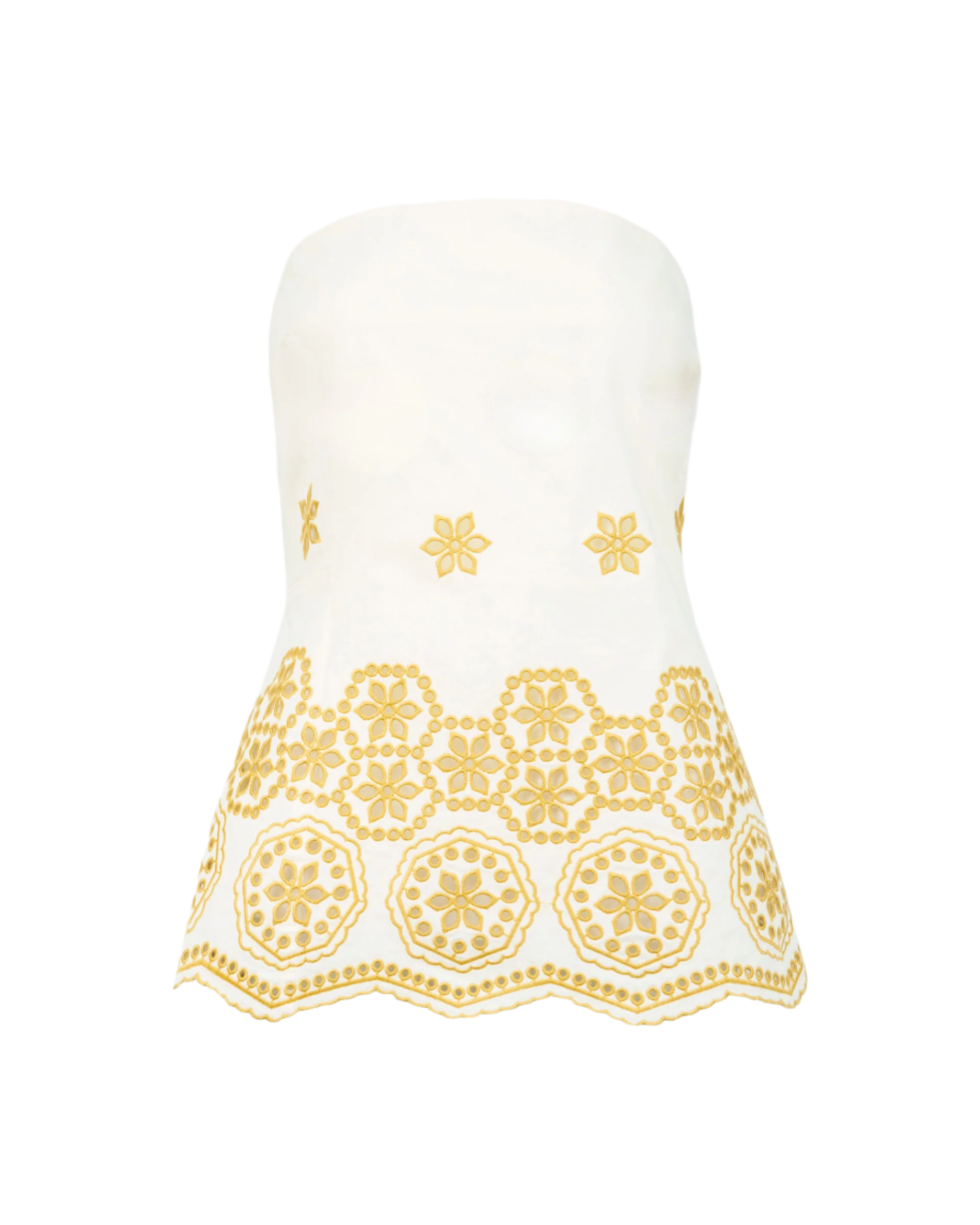Leah Top in Ivory & Marigold